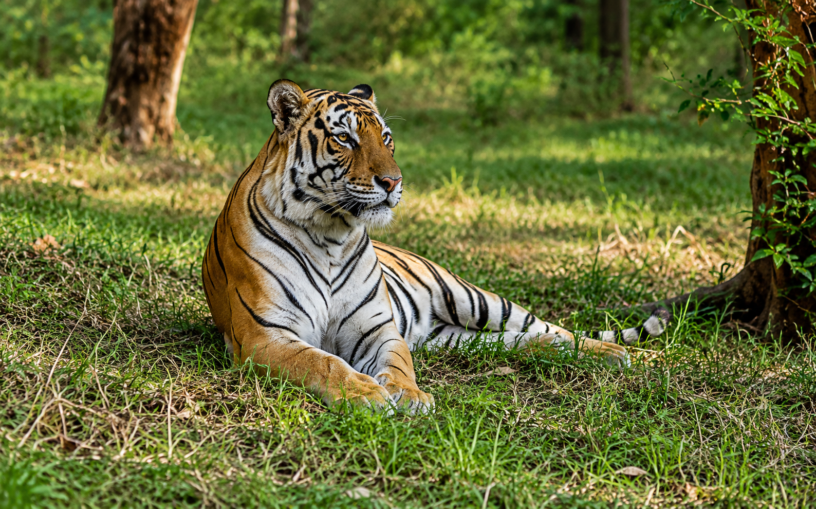 Majestic Bengal tiger in Dandeli Wildlife Sanctuary, Karnataka