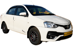 Toyota Etios taxi for local and outstation travel by Pruthvi Tours and Travels