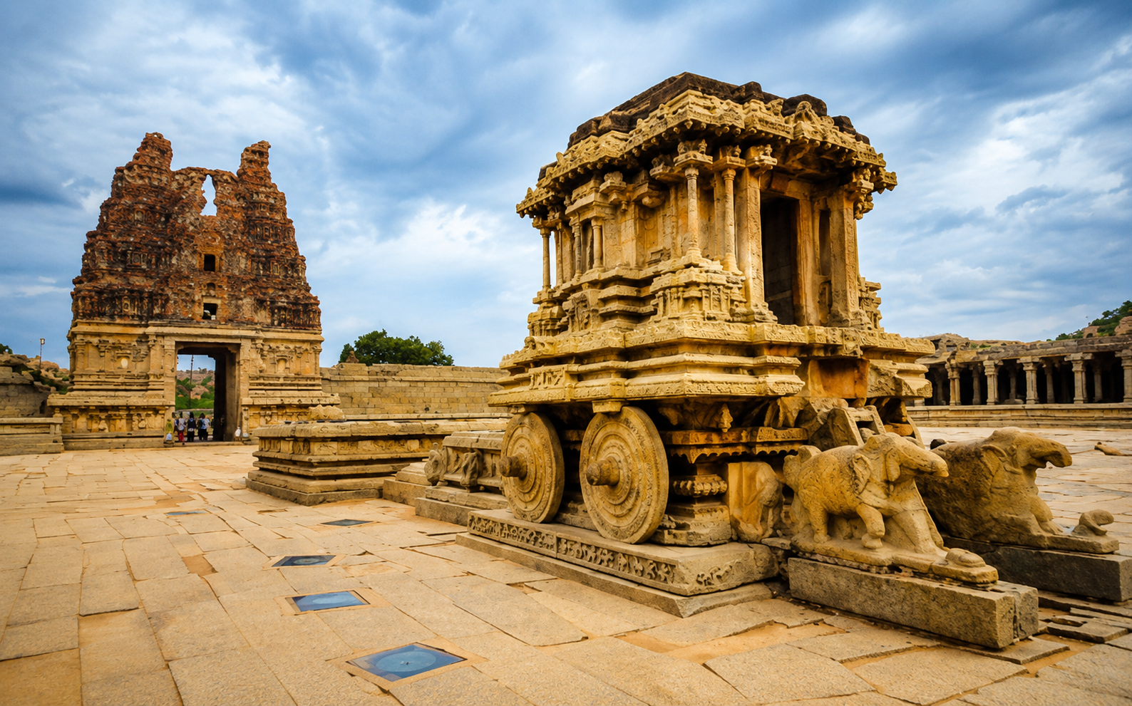 Beautiful Stone Chariot at Hampi showcasing Karnataka's rich heritage
