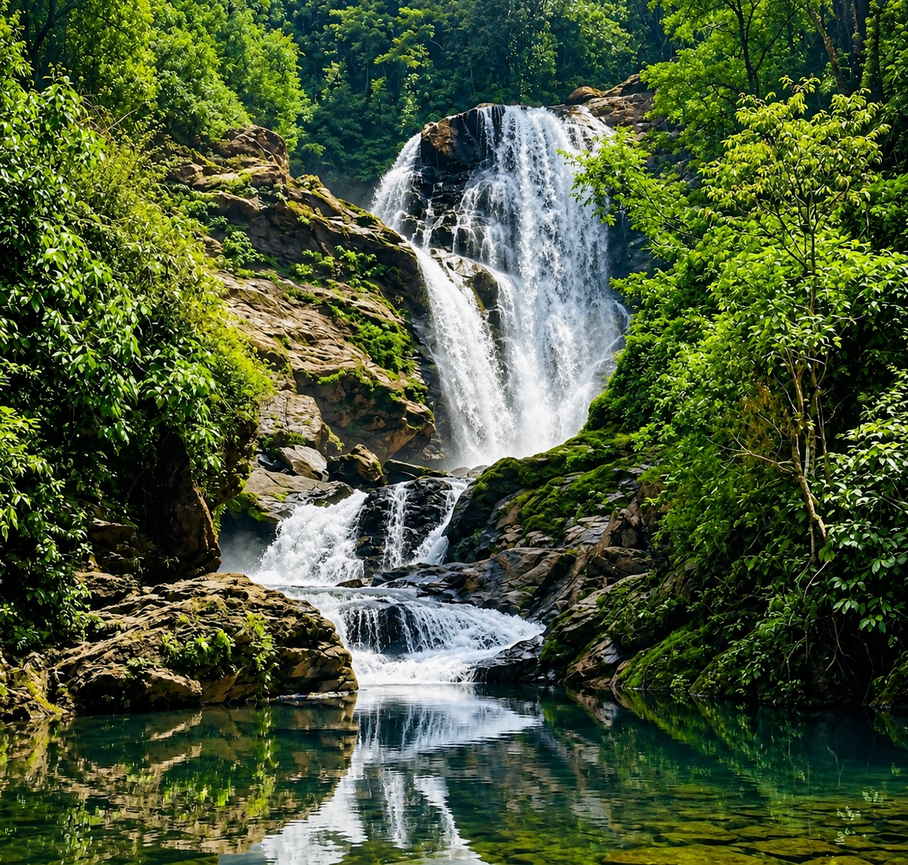 Vibhooti Falls, a scenic waterfall destination near Yana in Karnataka